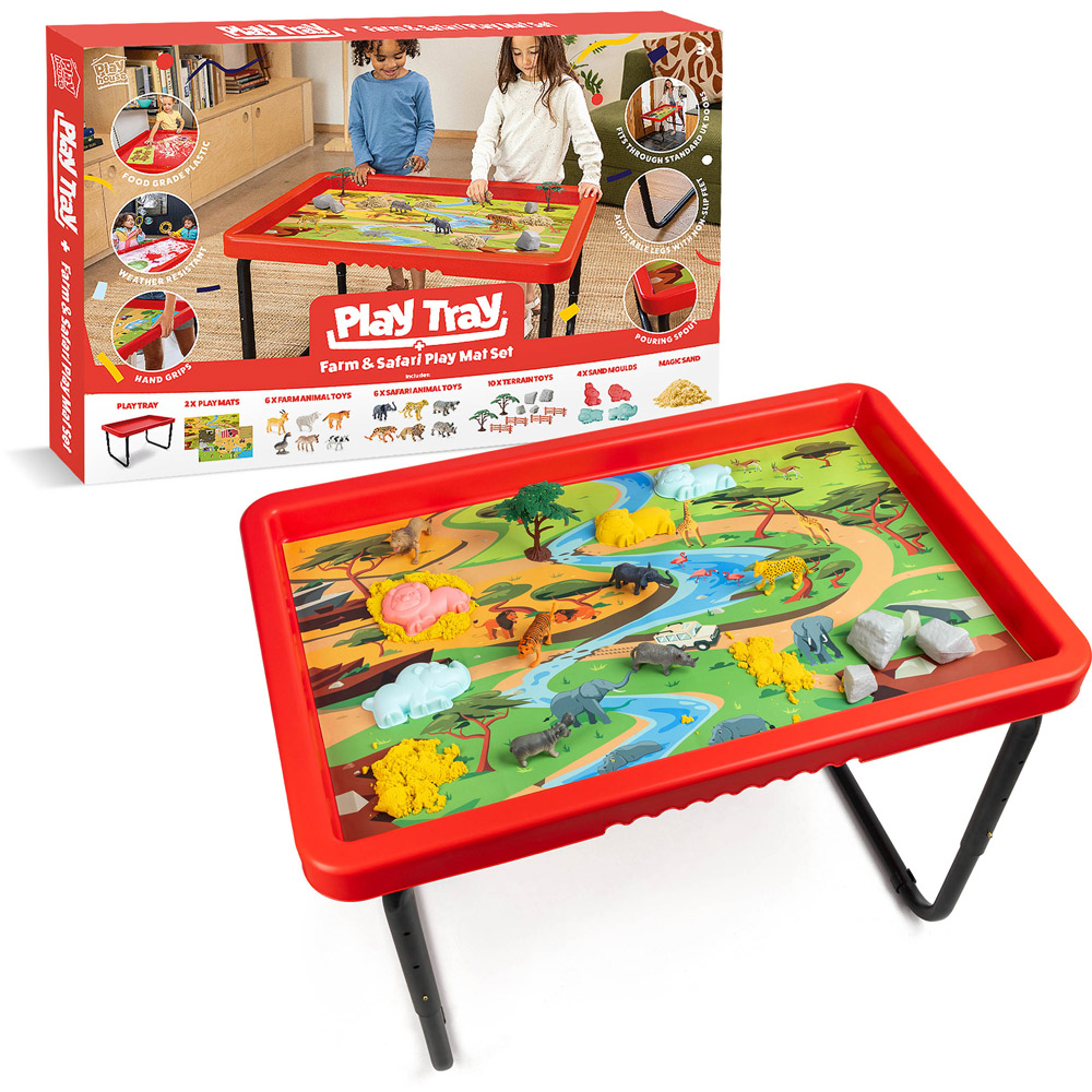 Toyrific Farm and Safari Plastic Play Tray Table Image 3