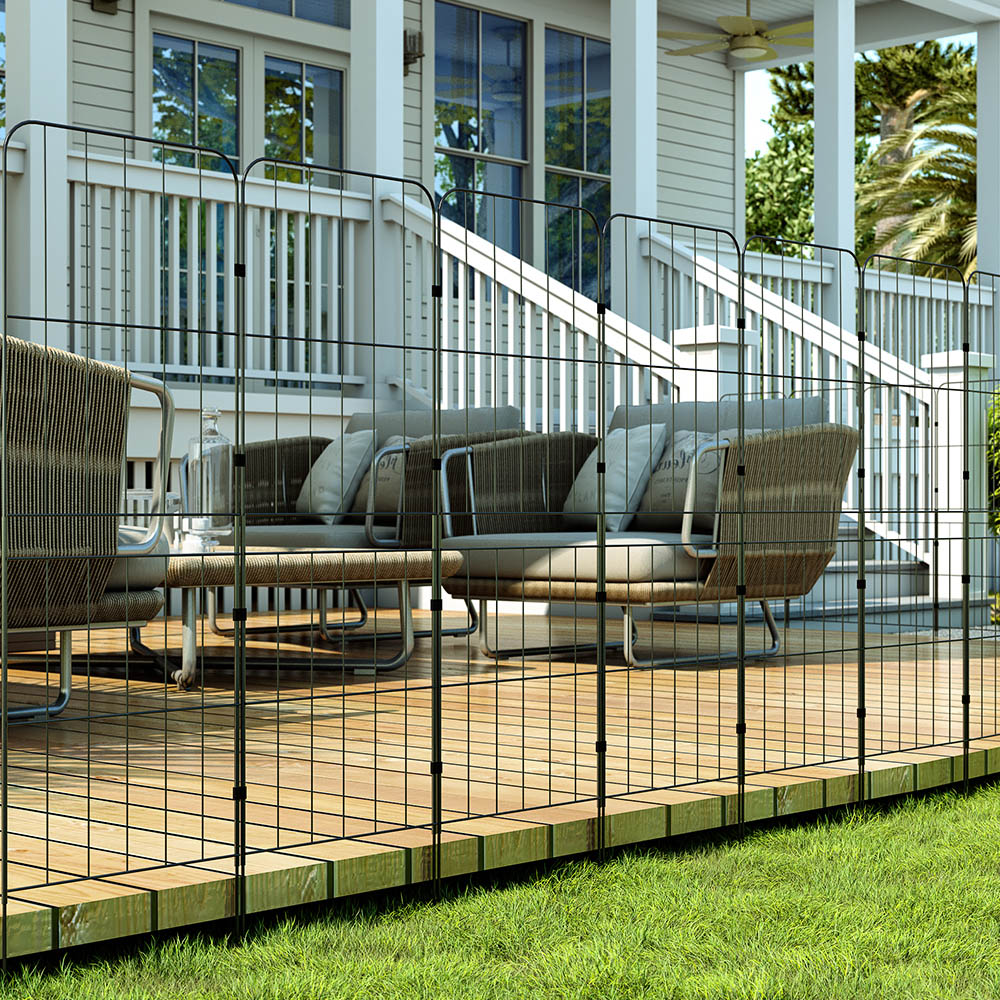 Living and Home 3.1 x 1ft 10 Pack Metal Garden Border Fence Panel Image 8