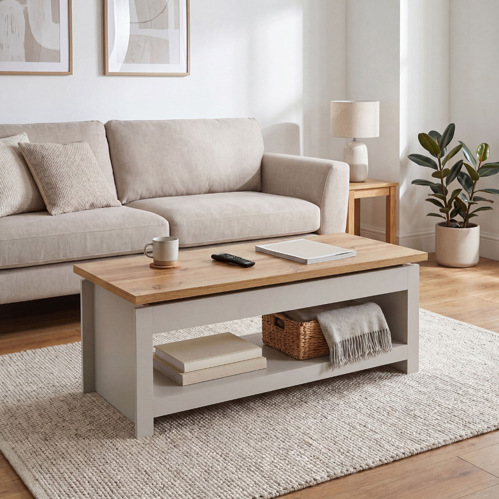 VIDA DESIGNS Arlington Grey Sliding Top Coffee Table Image 4
