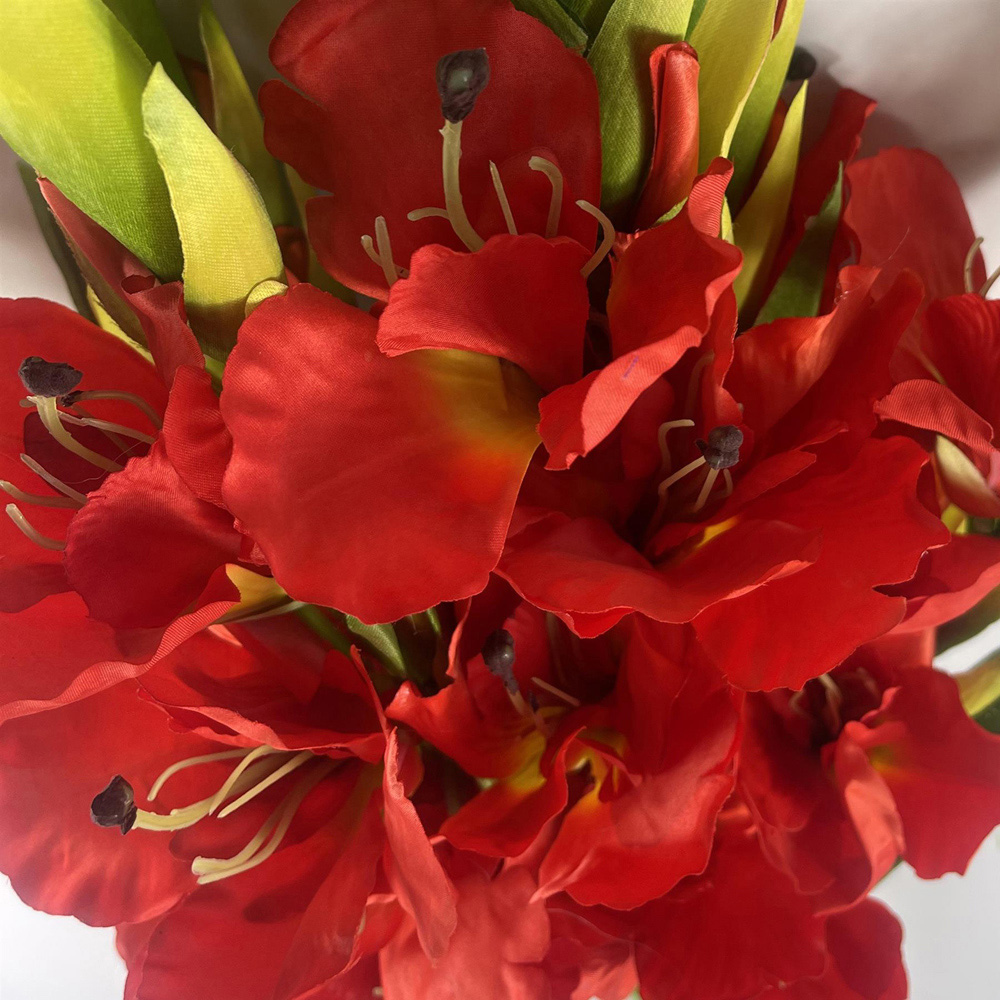 Leaf Orange Gladioli Artificial Stem 115cm 6 Pack Image 4