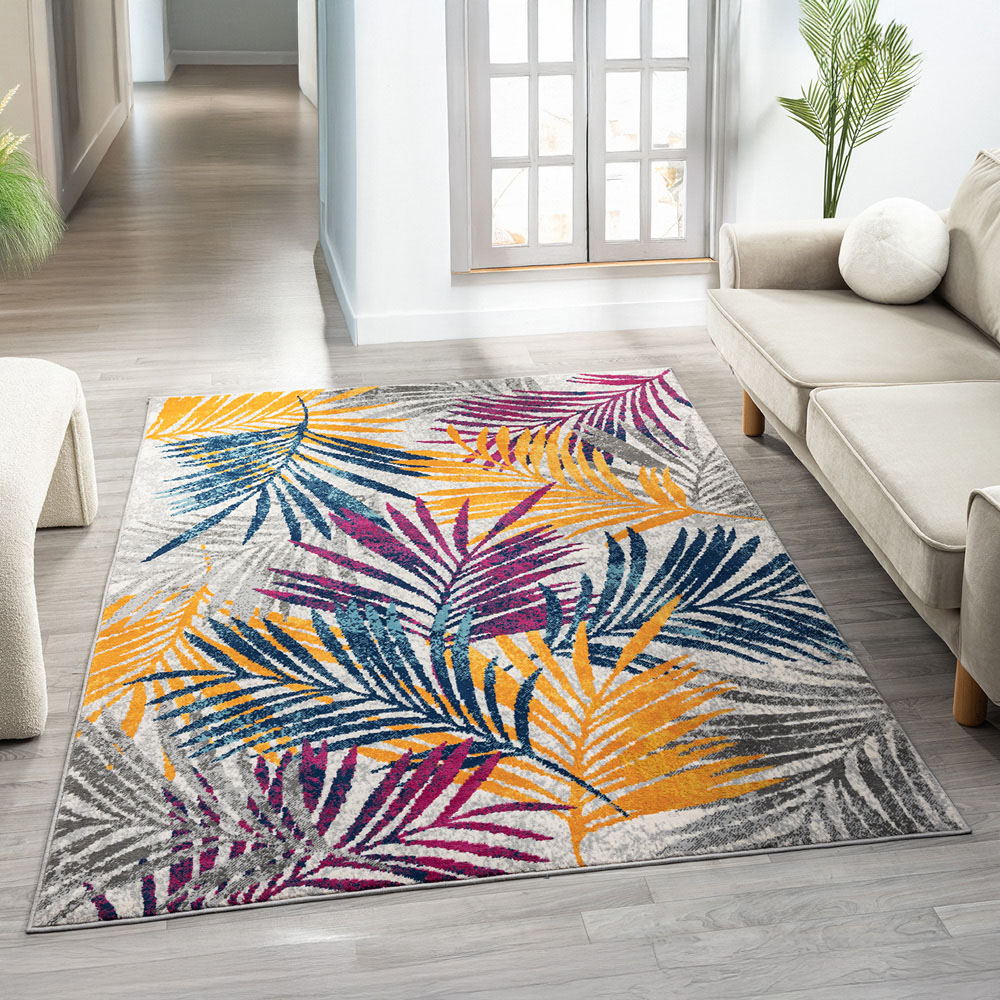 Desire Rugs San Marino Multicolour Leaf Rug 160 x 230cm Image 2