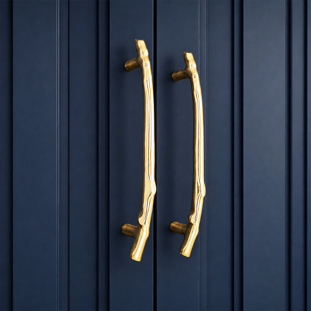 Spira Brass Bamboo Polished Brass Cabinet Pull Handle 270mm Image 2