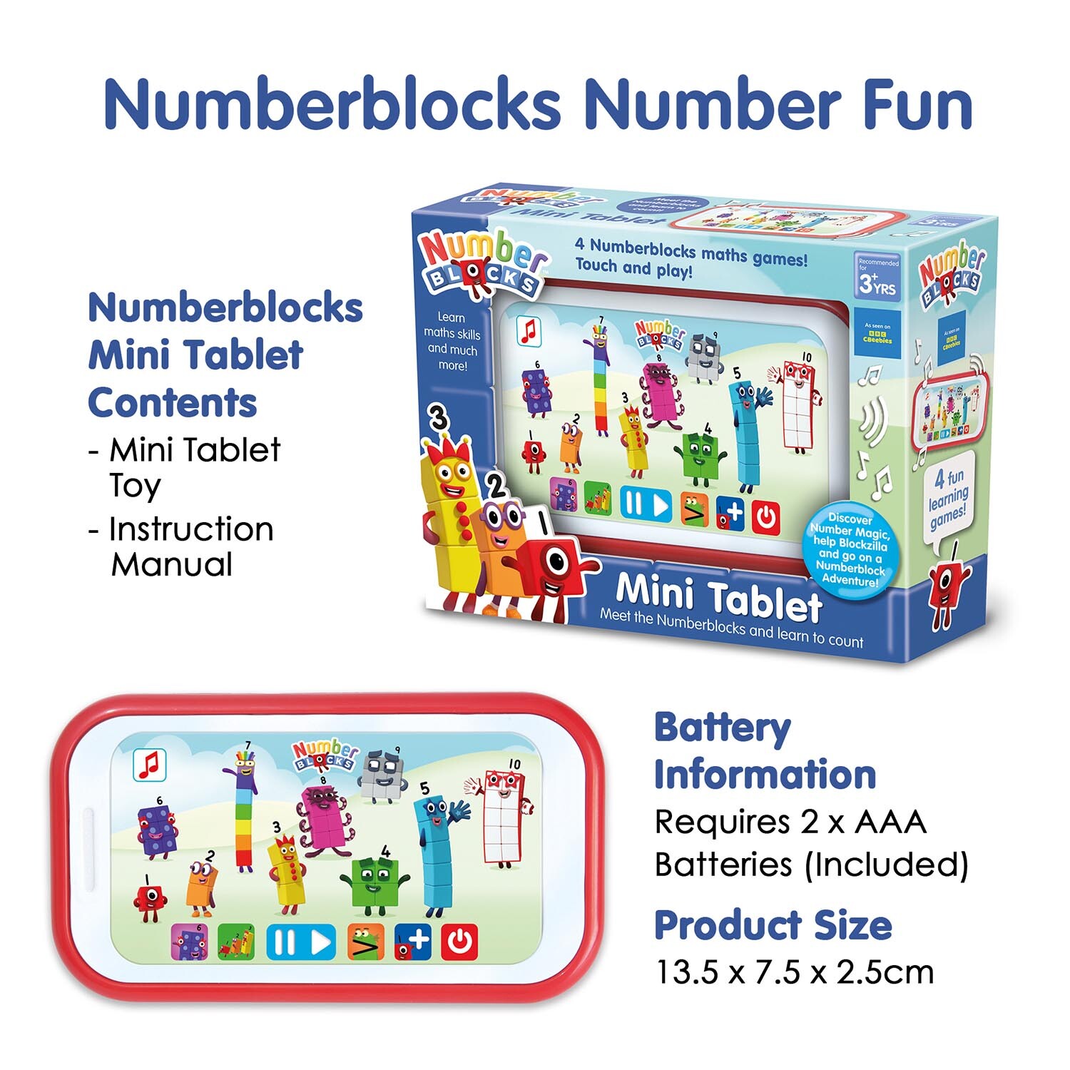 Numberblocks Blue Mini Tablet Image 6