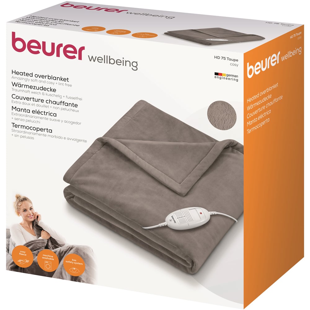 Beurer Taupe Cosy Heated Throw Image 2