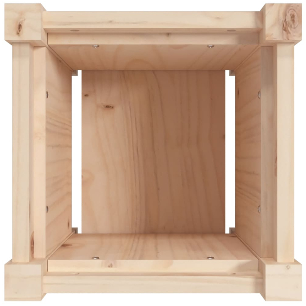 vidaXL Brown Pine Wood Garden Planter 31 x 31 x 31cm Image 7