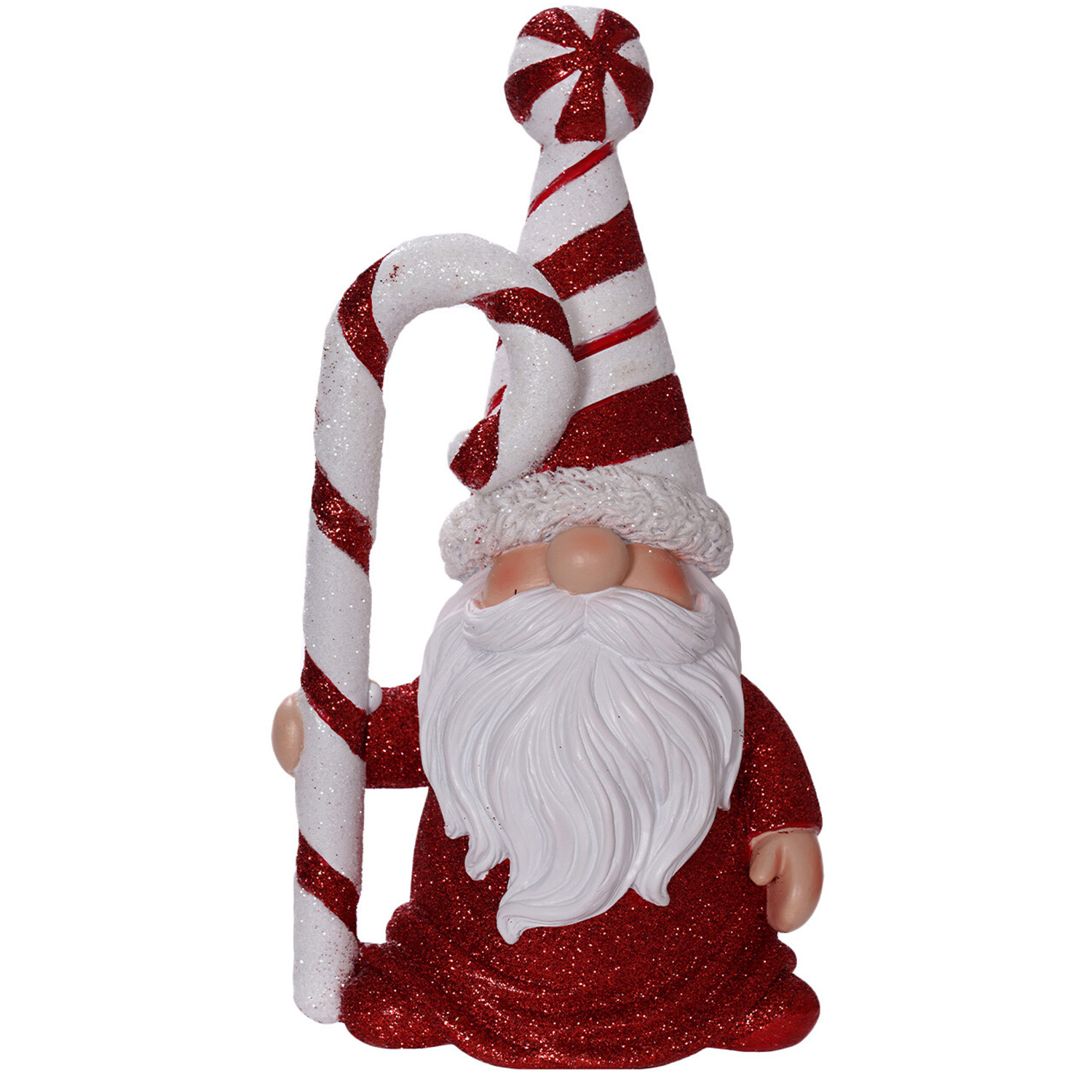 Candy Cane Lane Red Glitter Gonk Decoration Ornament Image 1