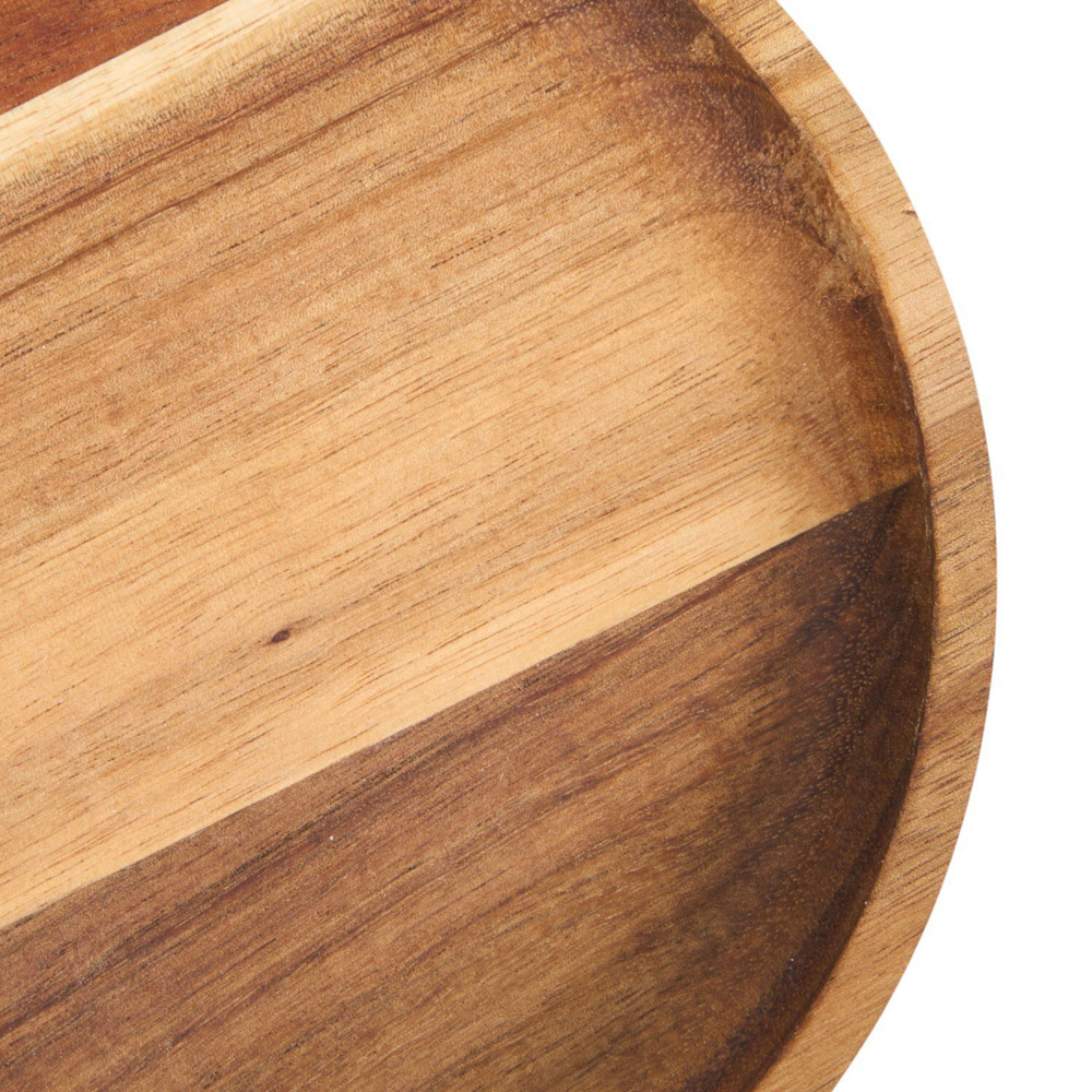 Acacia Wood Serving Platter Natural Round Image 4