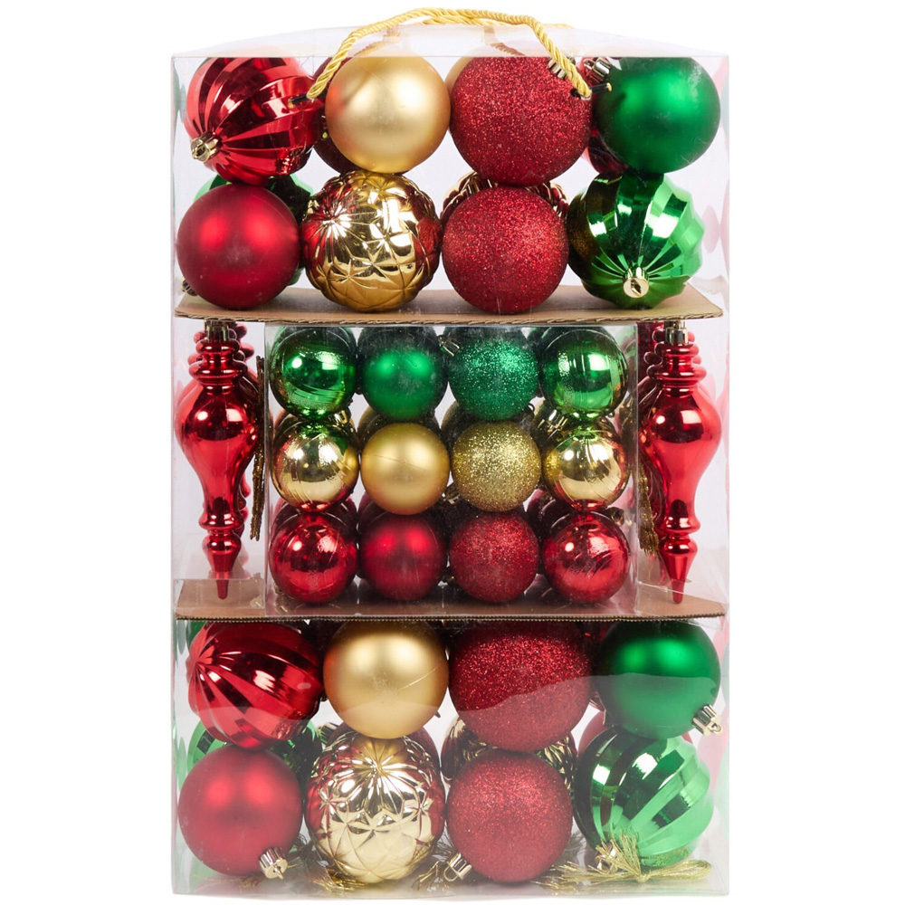Pack of 80 Timeless Christmas Baubles Image 1