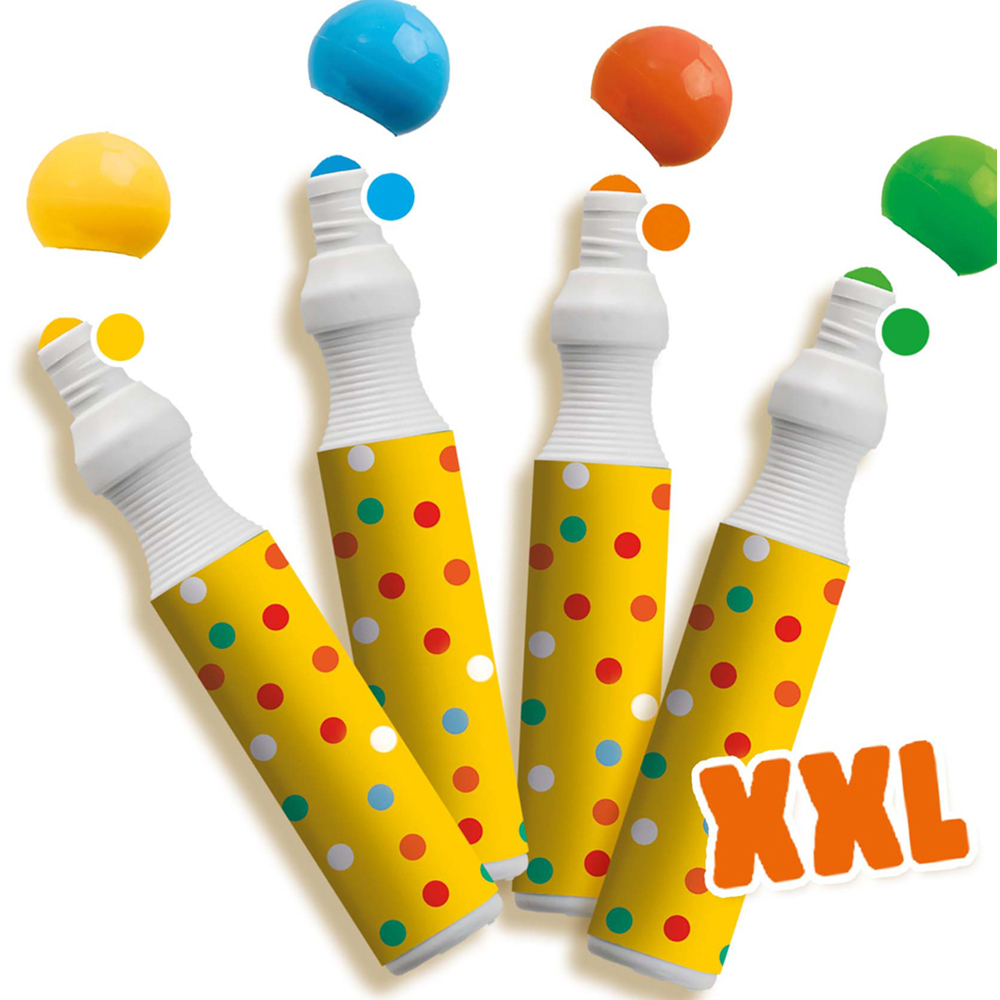SES Creative XXL Assorted Colour Dot Marker 4 Pack Image 3