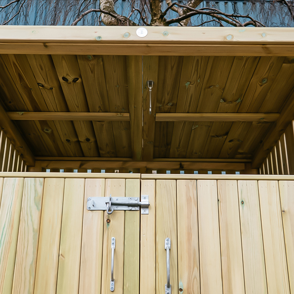 The Garden Village Whalley Commercial Euro 660L or 1100L Wheelie Bin Shed with Roof Image 4