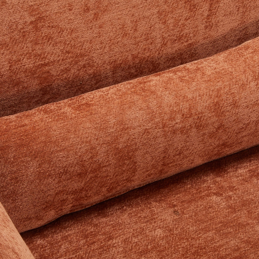 Living and Home Orange Chenille Upholstered Accent Chair with Lumbar Pillow Image 5
