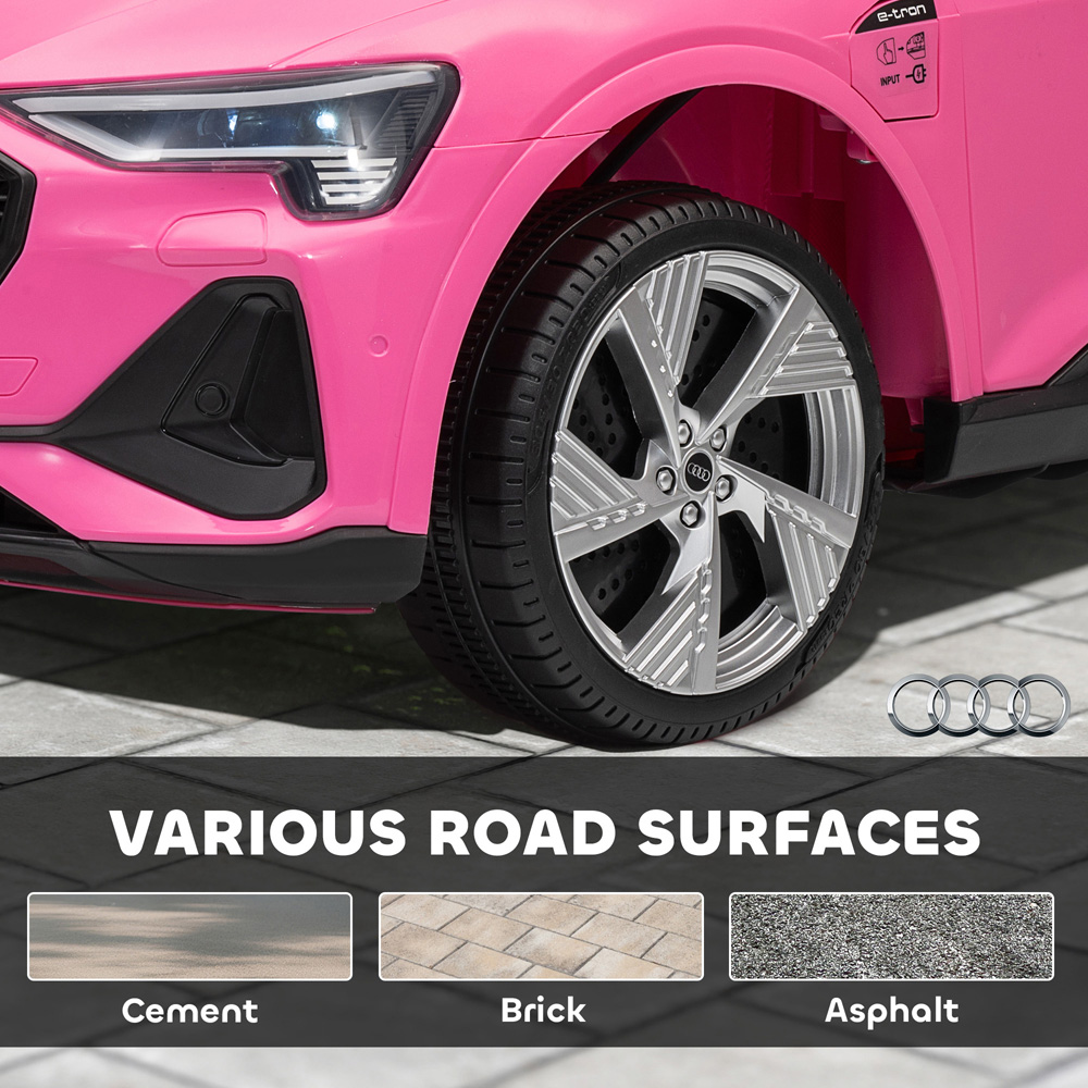 Tommy Toys Audi E-tron Pink Kids Electric Ride On Car 12V Image 4