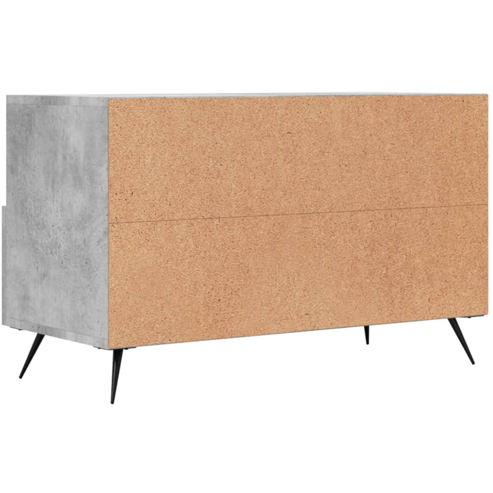 vidaXL 2 Drawer 2 Shelf Concrete Grey TV Cabinet Image 8