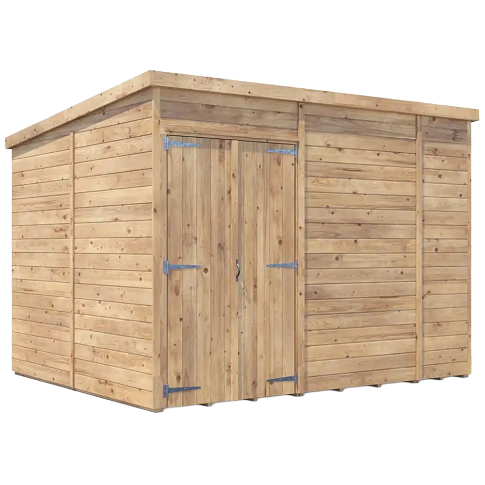Dunster House Overlord 10 x 8ft Modular Brown Pent Workshop Shed Image 1
