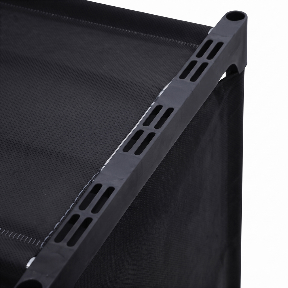 Living and Home 5-Tier Black Storage Shelf with Metal Frame Image 3