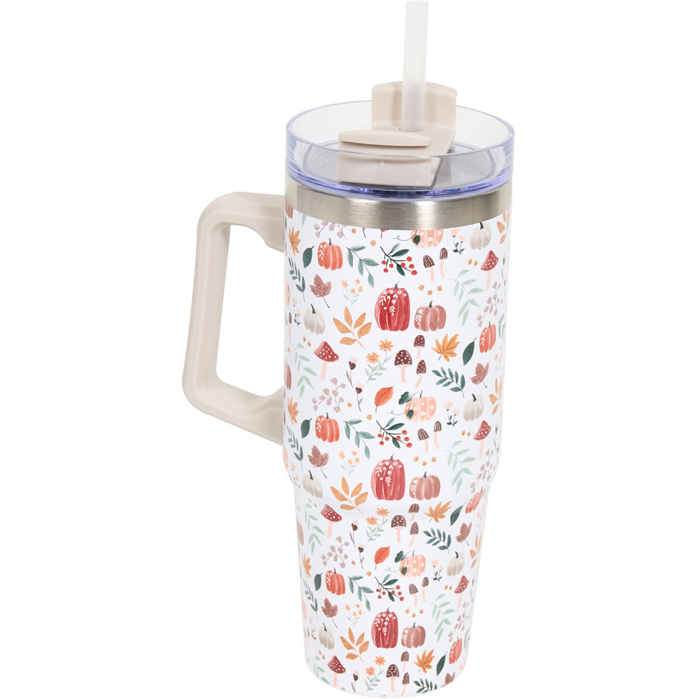 Autumn Stainless Steel Tumbler with Handle Image 4
