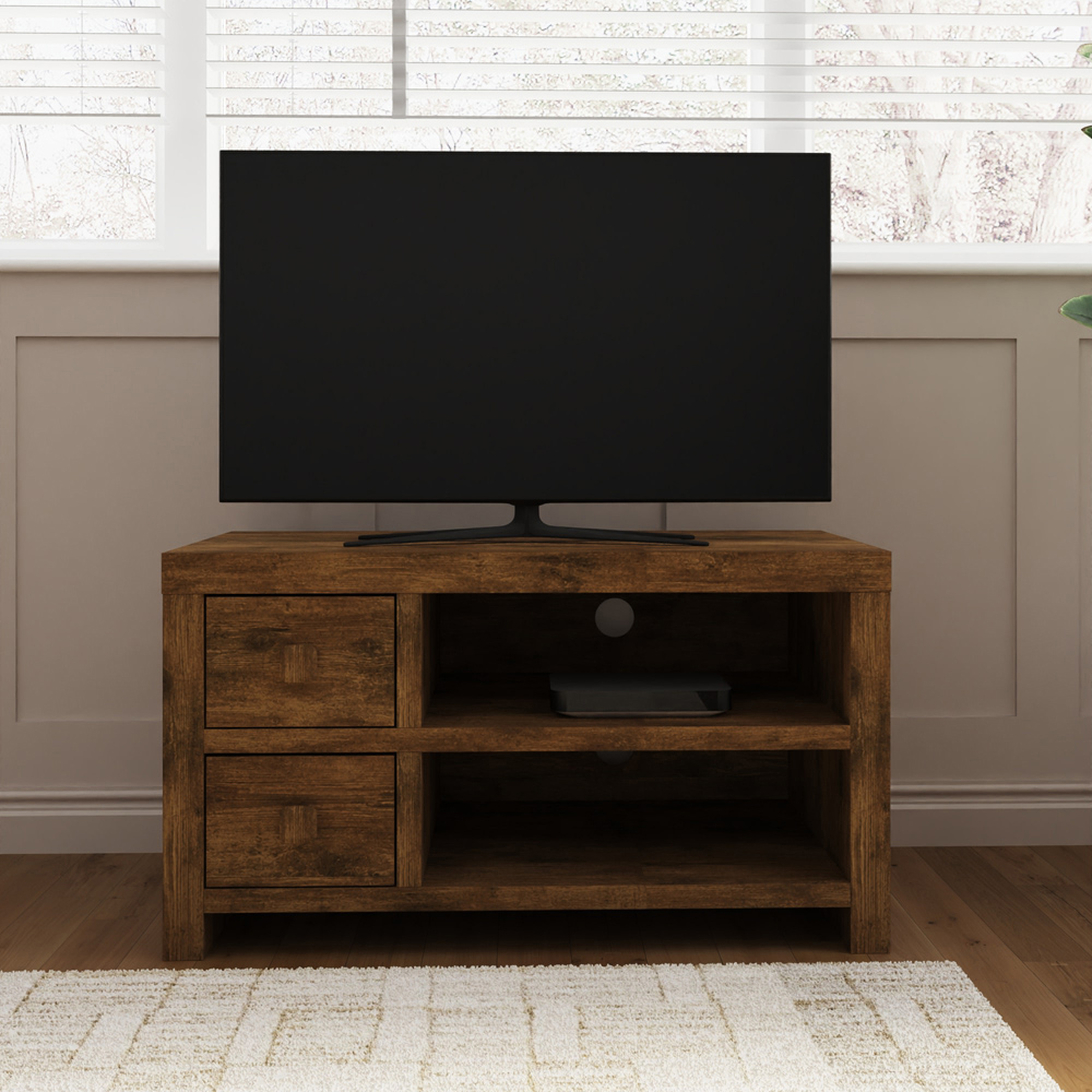 GFW Jakarta 2 Drawer 2 Shelf Mango Yellow TV Unit Image 6