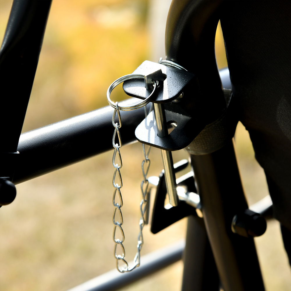 Outsunny 3 Seater 2 in 1 Dark Grey Convertible Swing Chair and Bed Image 3