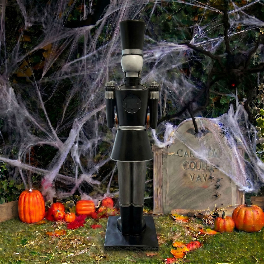 wilko Multicolour LED Halloween Skeleton Nutcracker with Bowl 4ft Image 4