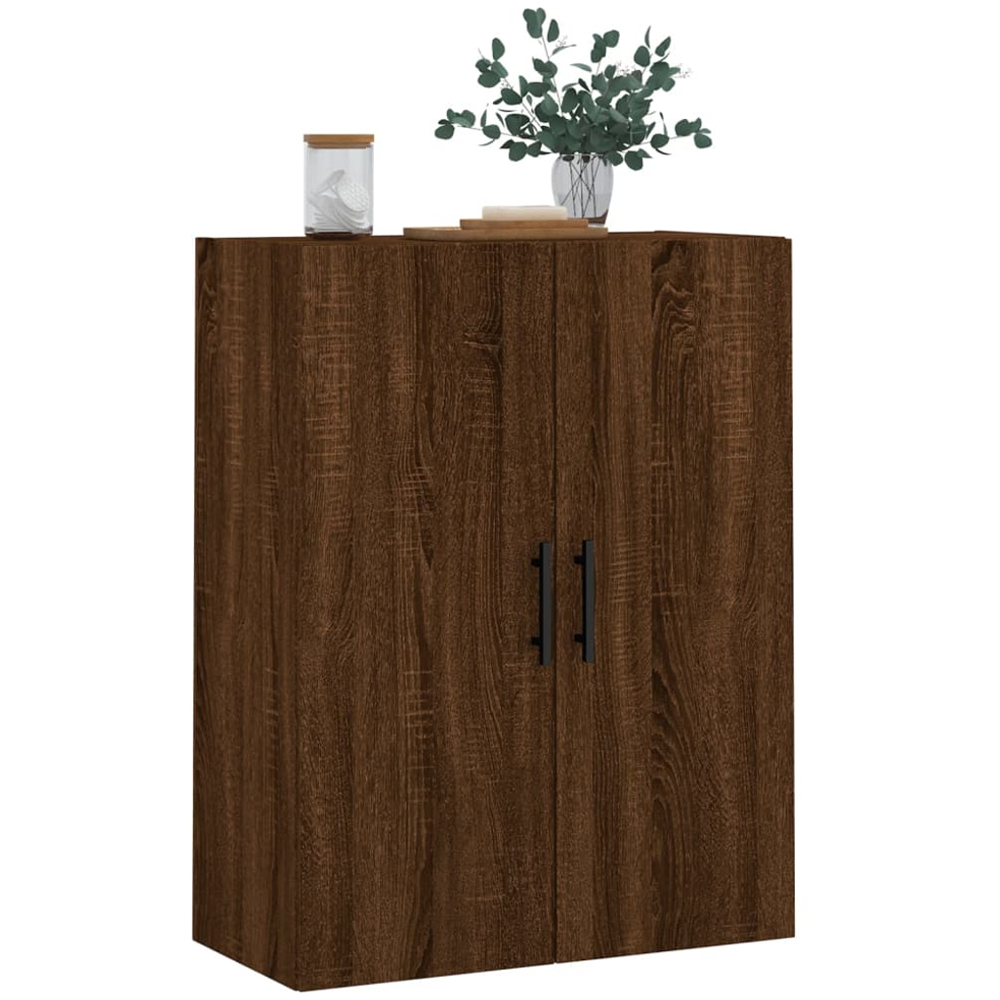 vidaXL 2 Door Brown Oak Wall Mounted Cabinet Image 4