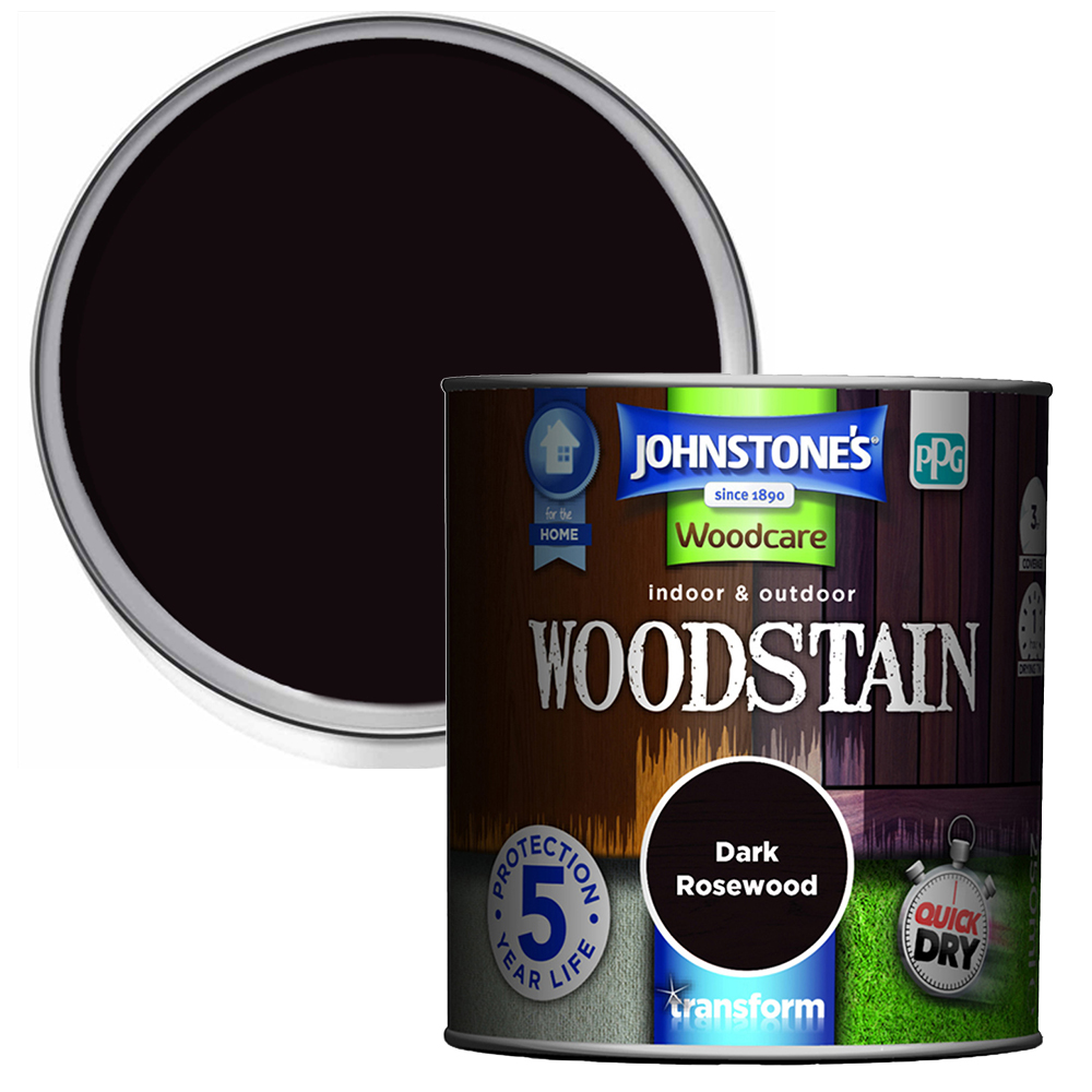 Johnstone's Dark Rosewood Woodstain 250ml Image 1