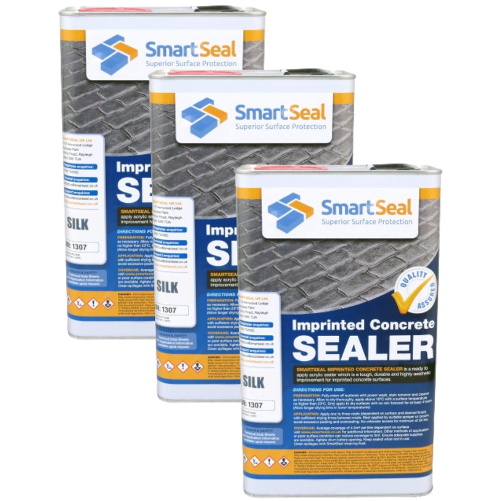 SmartSeal Silk Finish Imprinted Concrete Sealer 5L 3 Pack Image 1