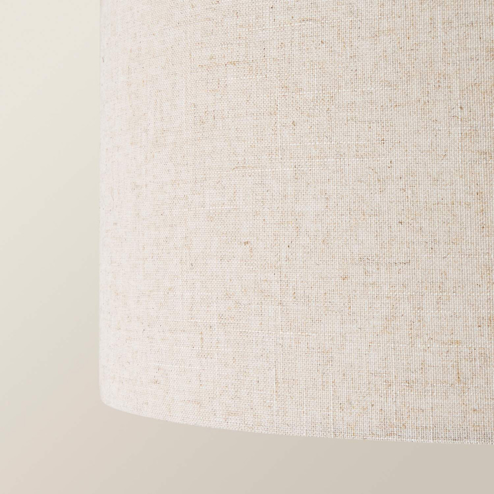 ValueLights Reni Cream Linen Easy Fit Squat Drum Pendant Lamp Shade Image 4