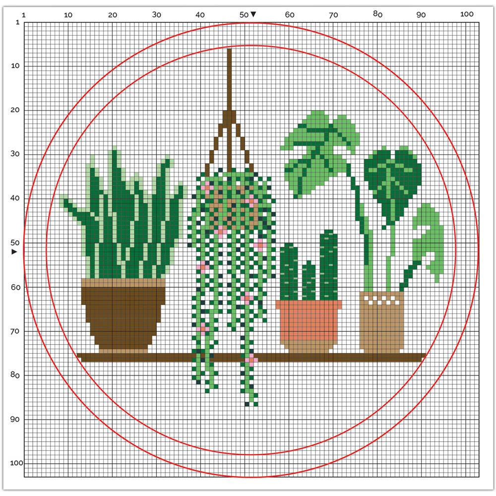 Simply Make Indoor Garden Cross Stitch Craft Kit Image 5