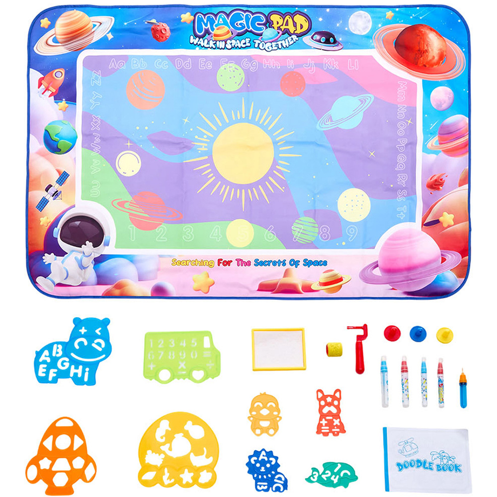 H&O Direct Kids Space Theme Water Doodle Painting Mat Image 1