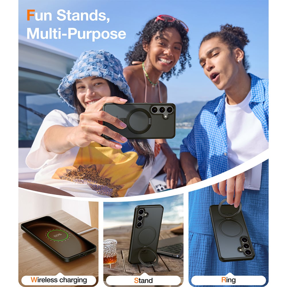 Torras Ostand Black Samsung S25 Phone Case Image 7