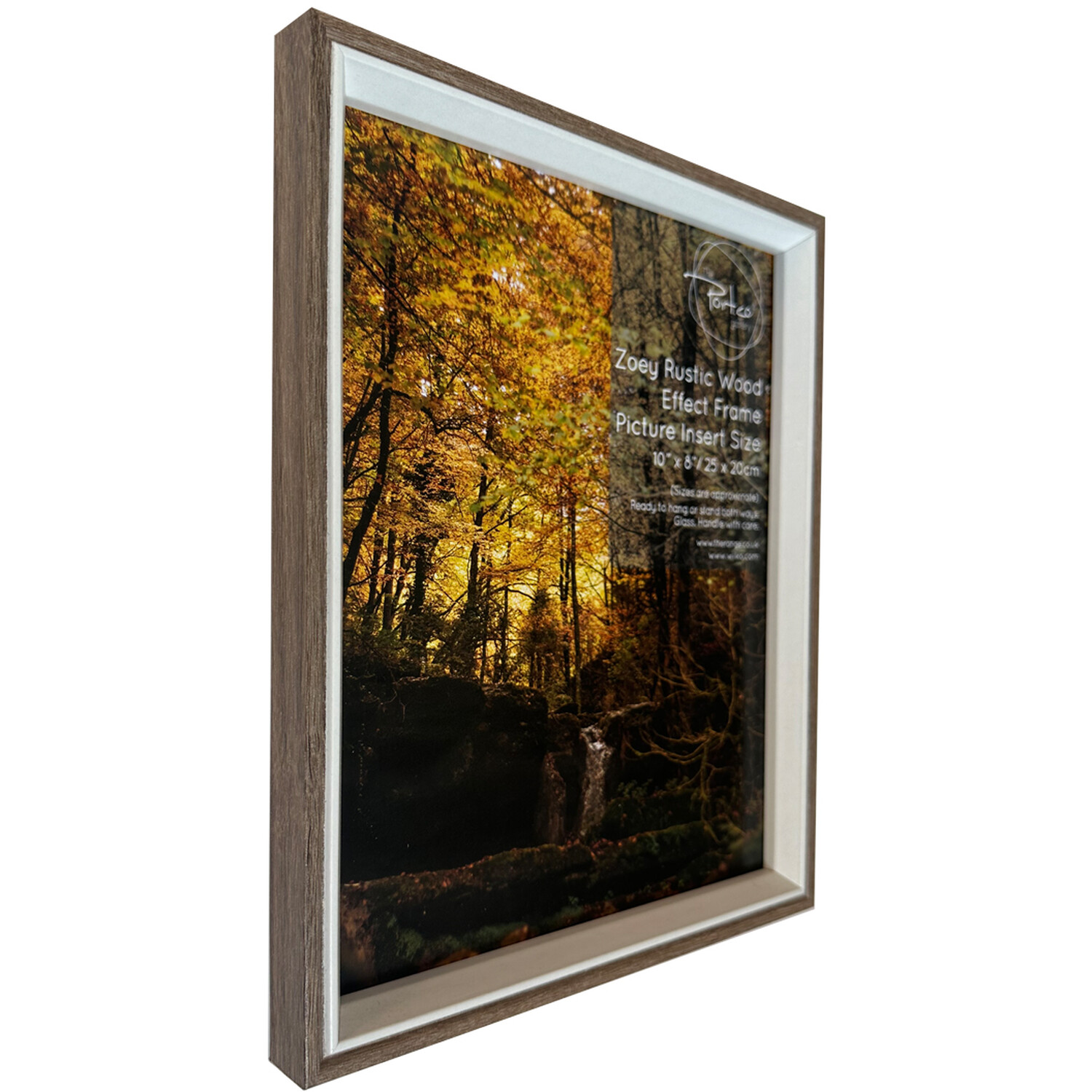 Zoey Rustic Wood Effect Frame - Brown / 10x8in Image 2