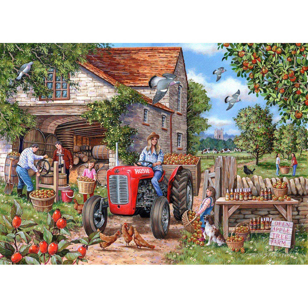 The House of Puzzles Cider and Rosie 500 Piece Big Jigsaw Puzzle Image
