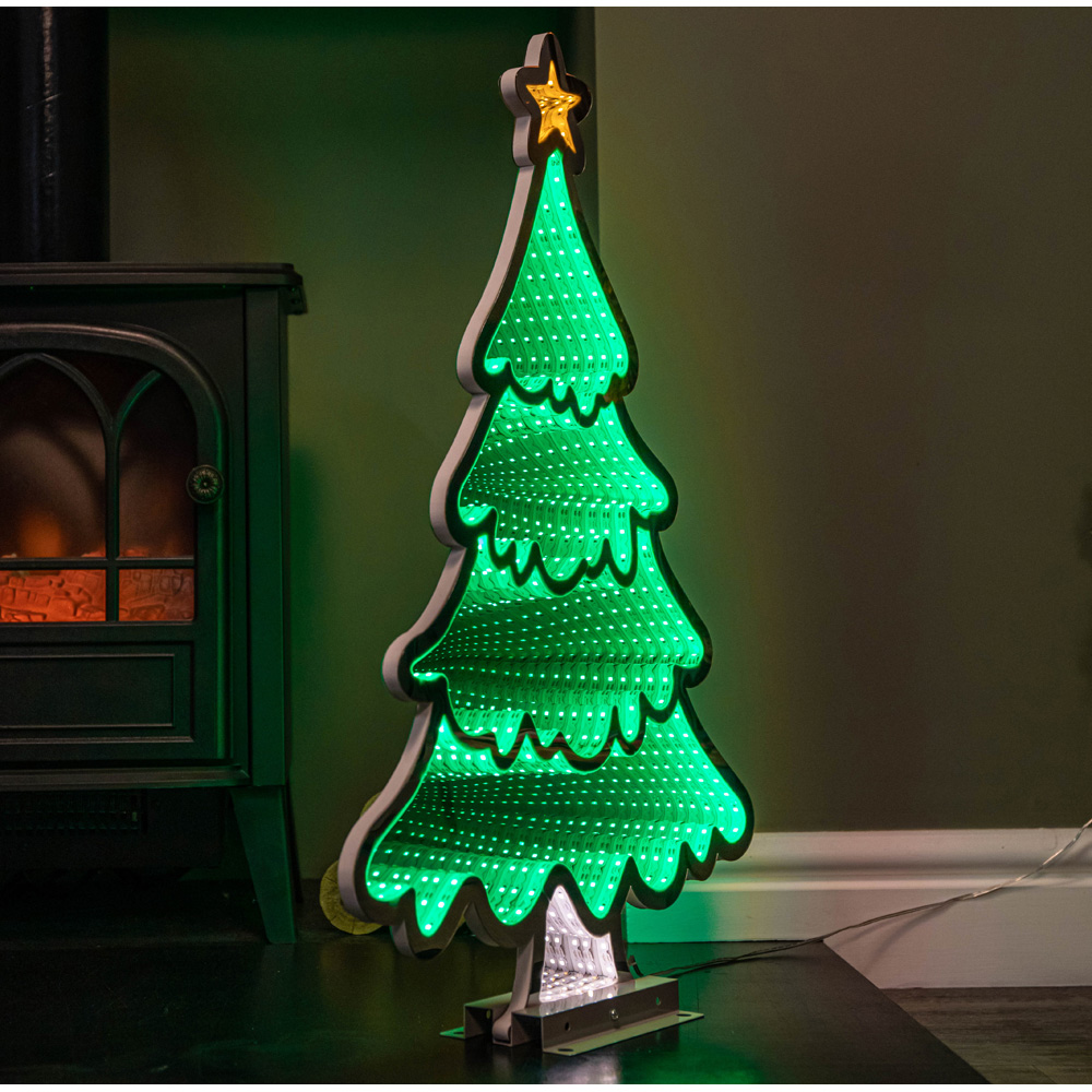 Samuel Alexander Light Up Infinity Standing Christmas Tree with Metal Base 60cm Image 4