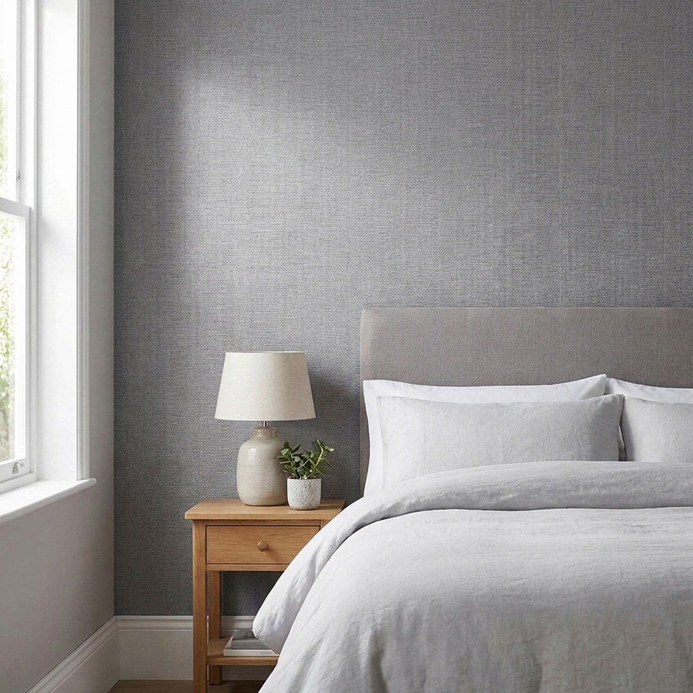 Adeline Textured Wallpaper Grey Image 3