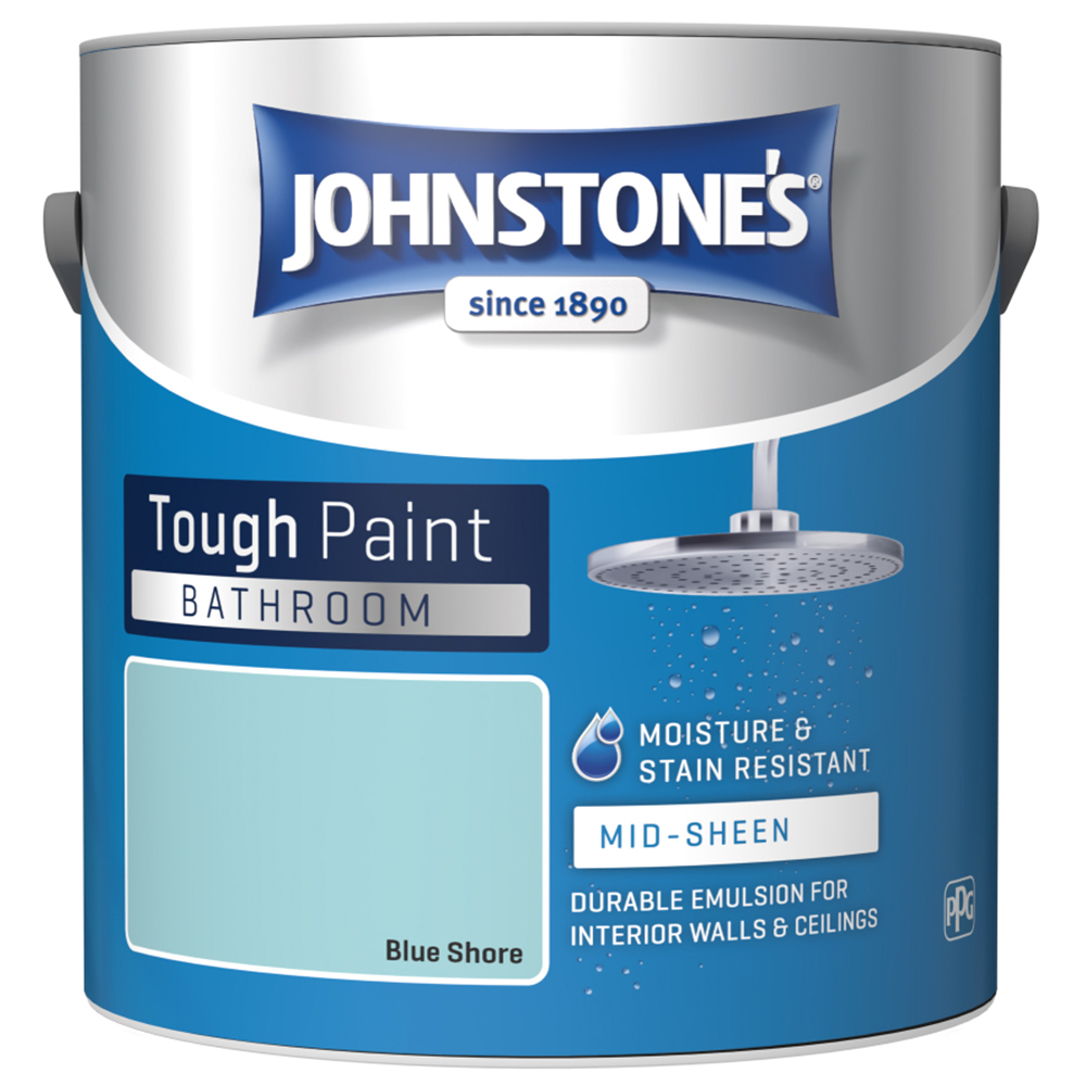 Johnstone's Bathroom Blue Shore Mid Sheen Emulsion Paint 2.5L Image 2