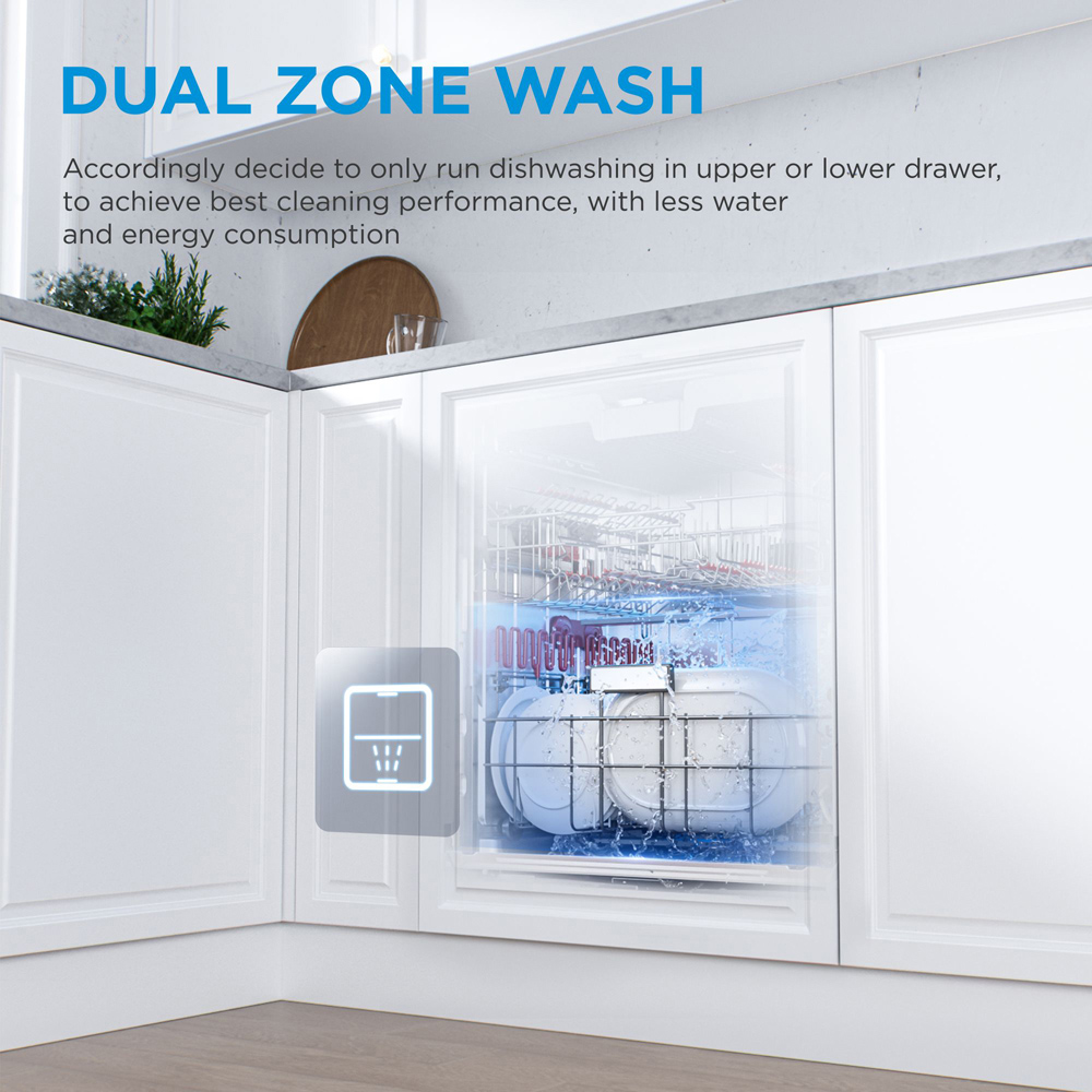 Midea MDWEF1034DWD White 10 Place Slim Freestanding Dishwasher Image 8