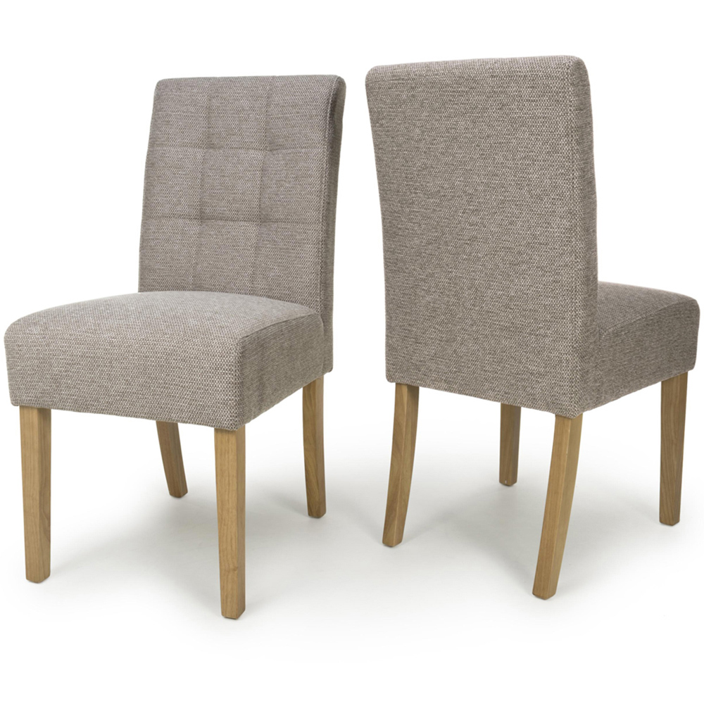 Portland Harlow Mocha Weave Walnut Legs Waffle Back Dining Chair Image 7