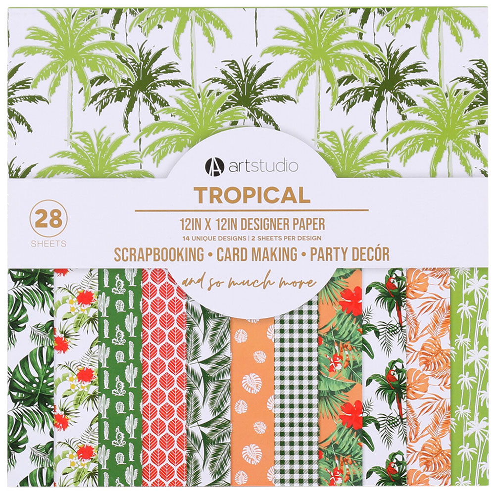 Art Studio Tropical Paper Pad  - Orange Image