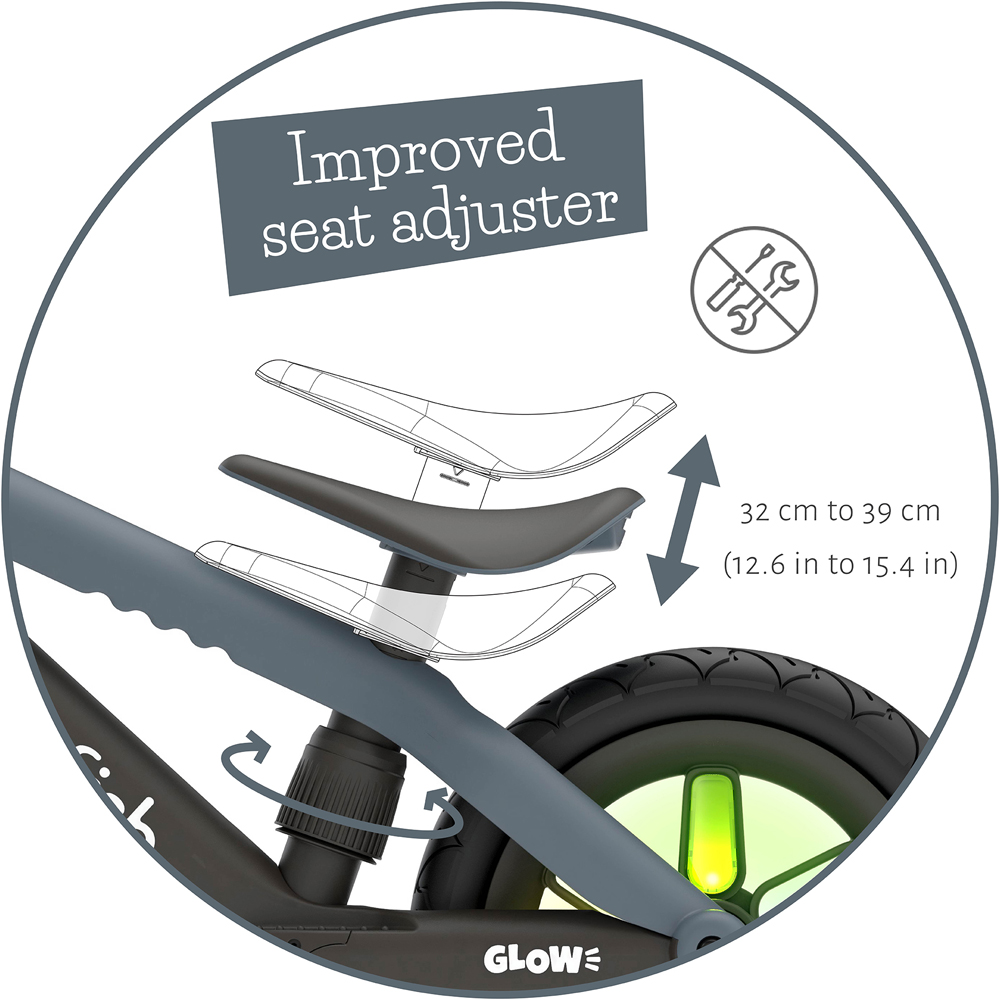 Chillafish BmXie Glow Grey Light Up Wheels Balance Bike Image 5