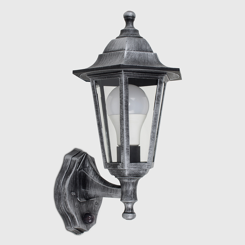 ValueLights Mayfair Silver Wall Lantern Image 5