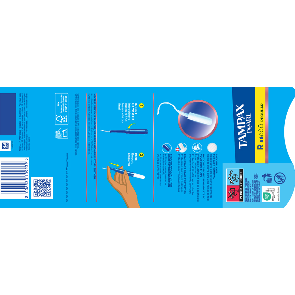 Pack of 22 Tampax Pearl Tampons Regular Image 2