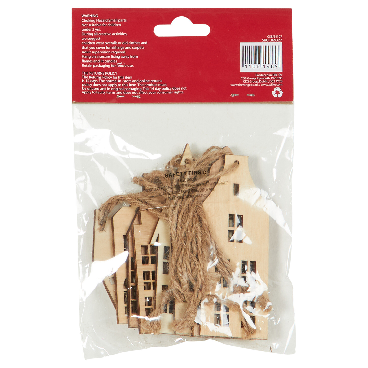 Hanging Wooden Houses - Brown Image 2
