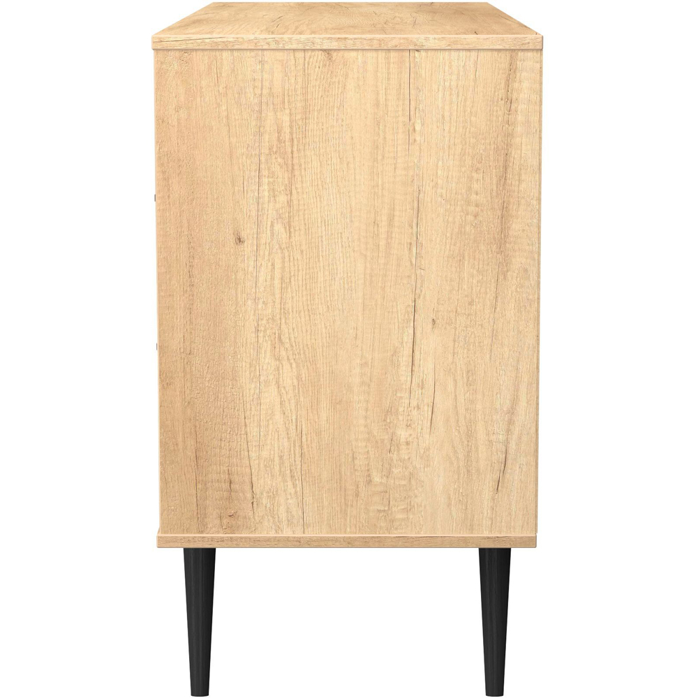 Crowndale Hong Kong 6 Drawer Nebraska Oak Wide Chest of Drawers Ready Assembled Image 4