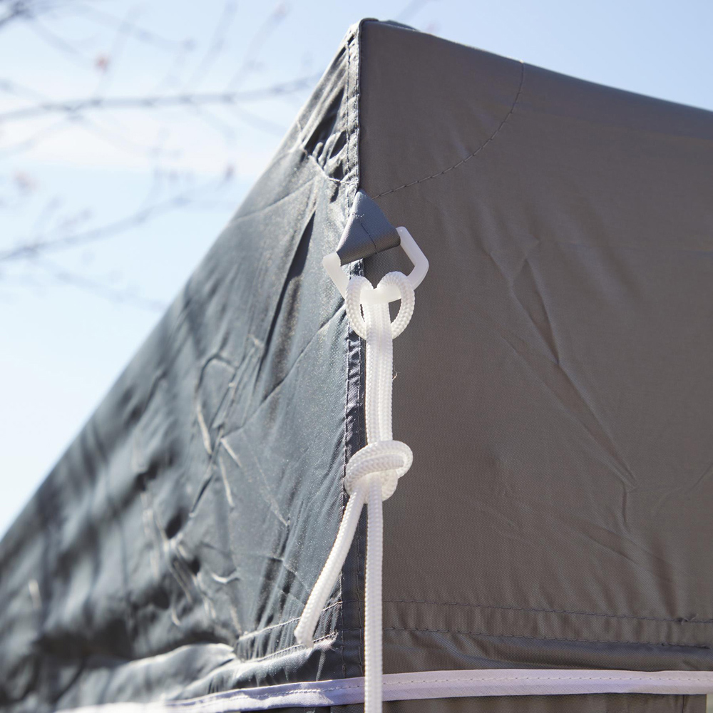 Home Source 2 x 2m Grey Easy Up Garden Outdoor Gazebo with Bag Image 4