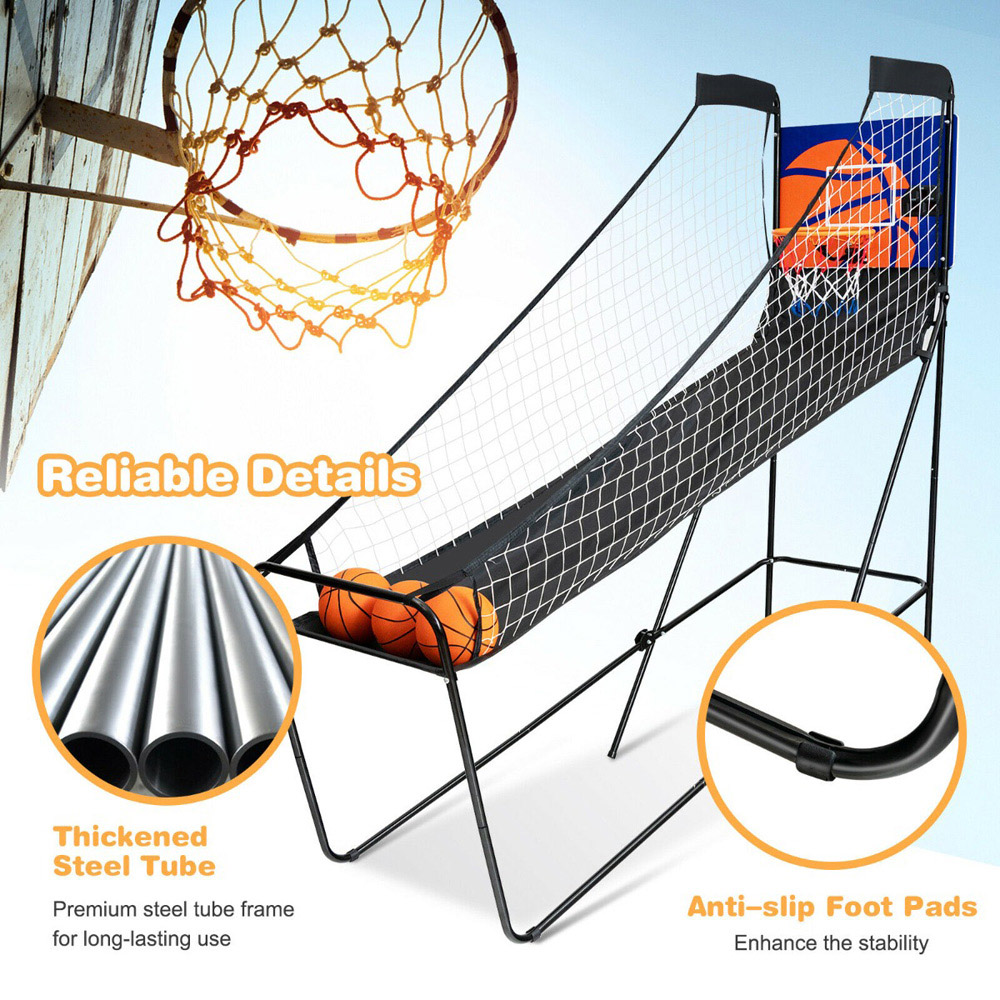 Costway Folding Basketball Arcade Game with Electronic Scorer and Buzzer Image 5