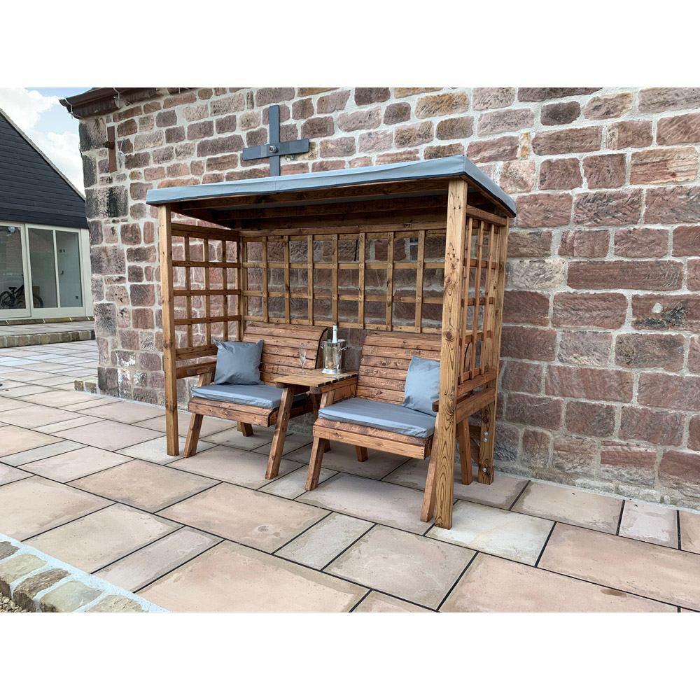 Charles Taylor Henley 2 Seater Arbour with Grey Roof Cover Image 7