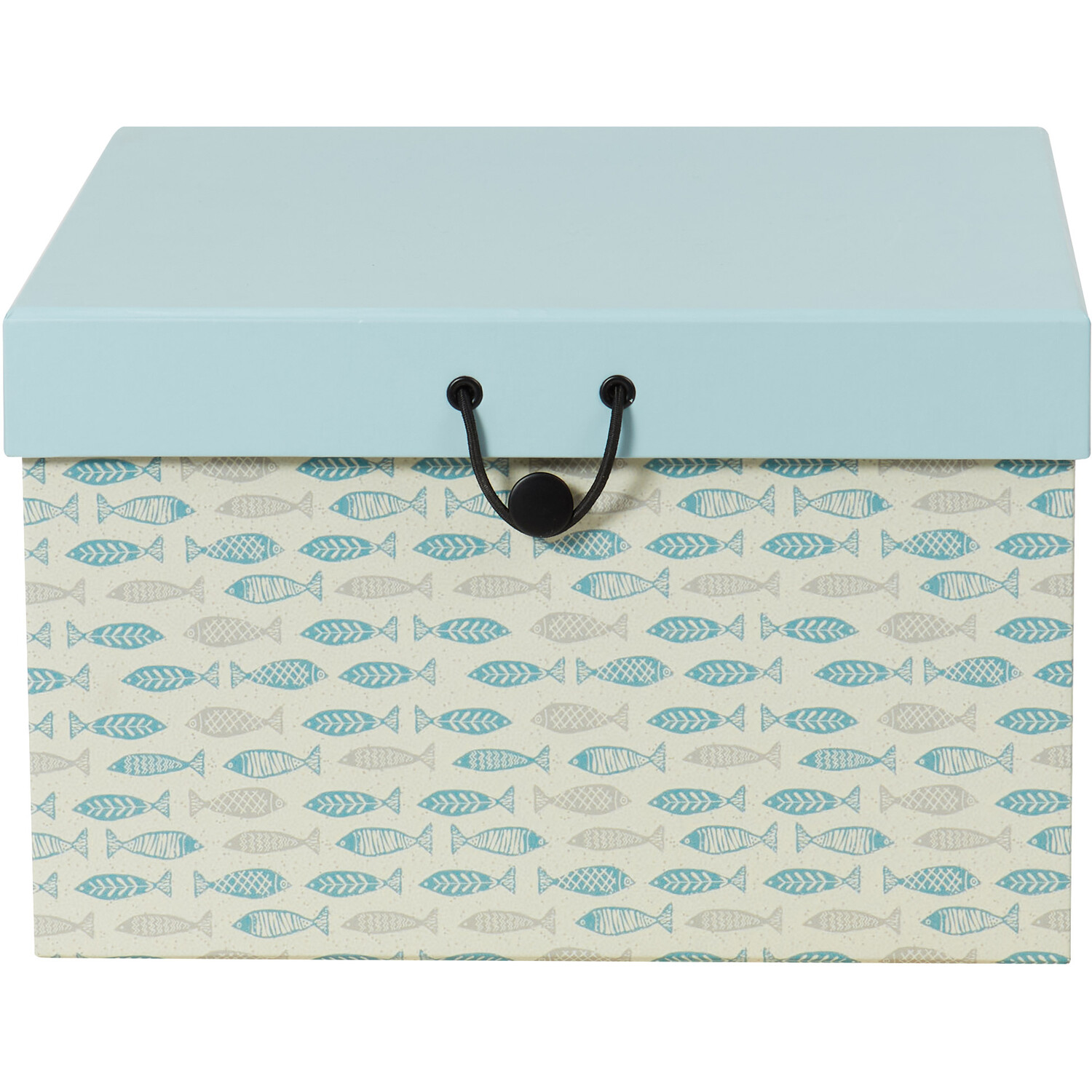 Set of 3 Coastal Print Boxes - Blue Image 4