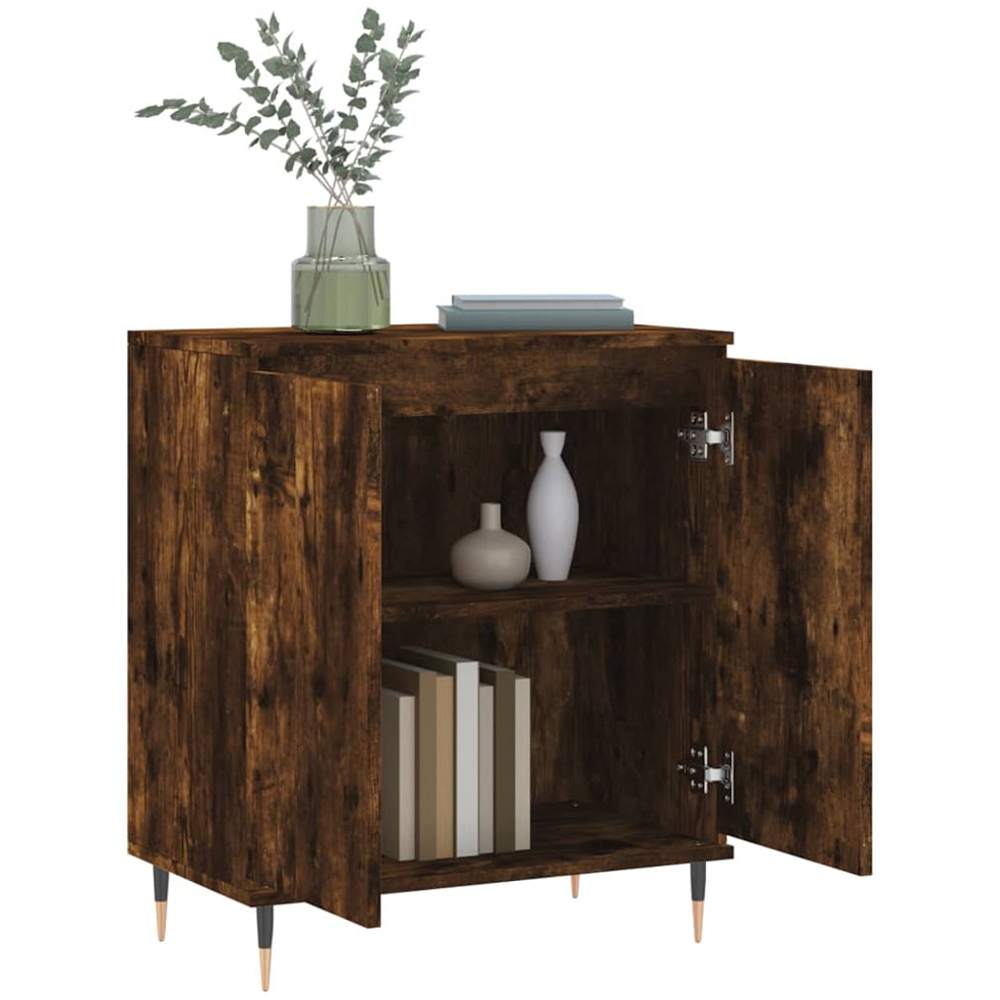 vidaXL 2 Door Smoked Oak Sideboard Image 4