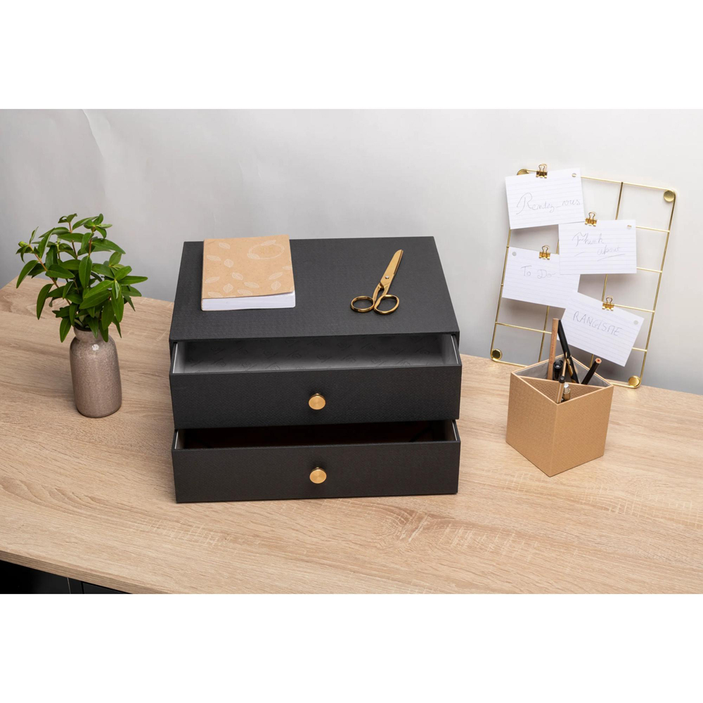 Exacompta OfficeByMe 2 Drawer Black Filing Module Image 2