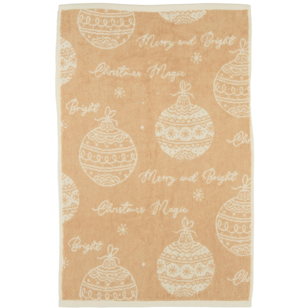 Christmas Bauble Hand Towel Natural Image 1